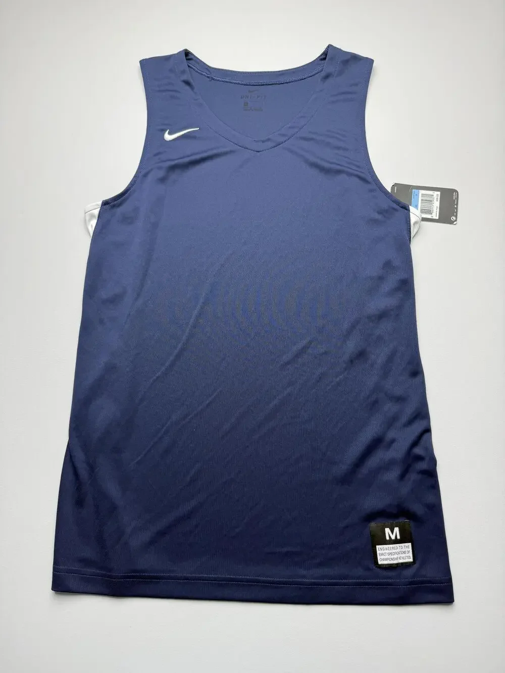 Nike Basketball Jersey Mens Medium Blue Dri-FIT Sleeveless Tank Performance